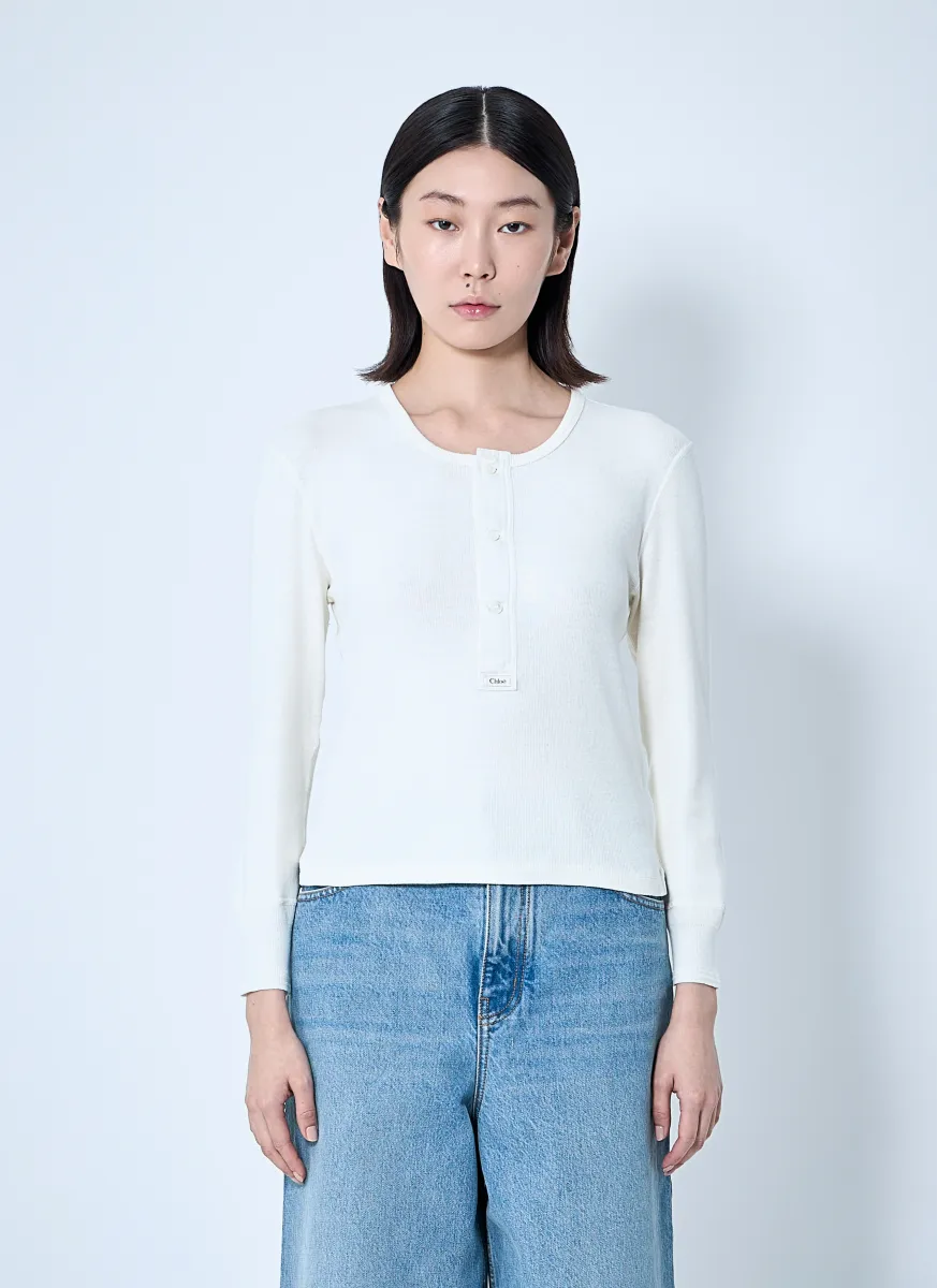 Cotton-Jersey Henley Shirt