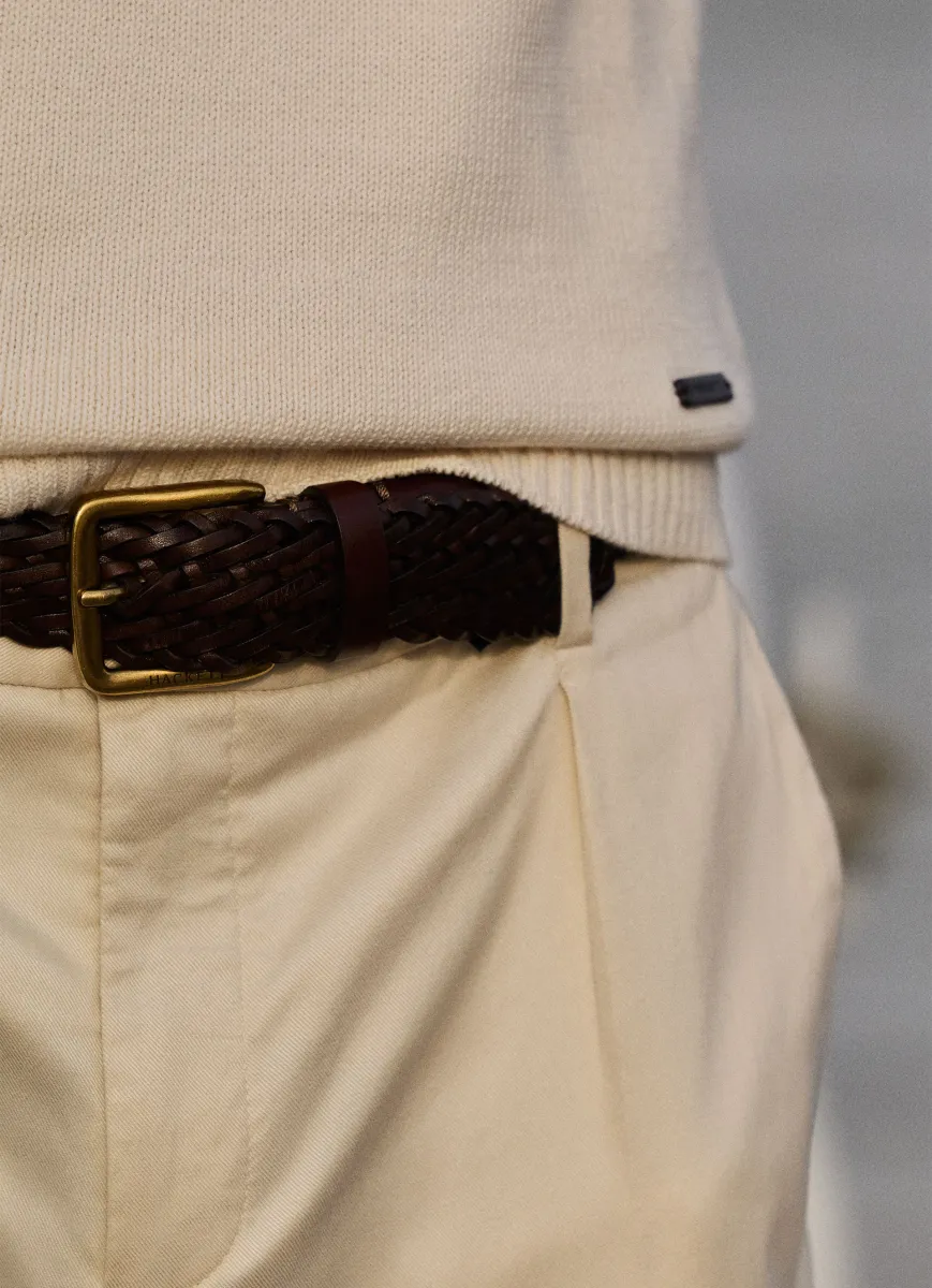 Leather Plait Belt