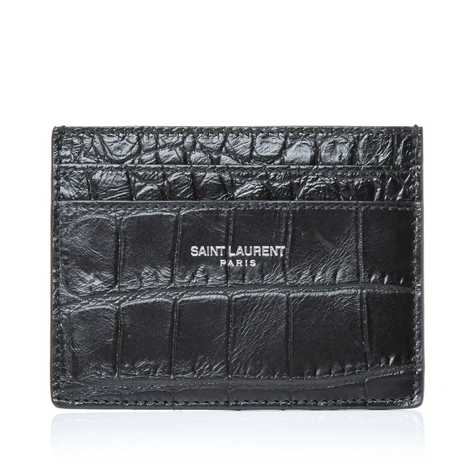 Croc Leather Card Holder