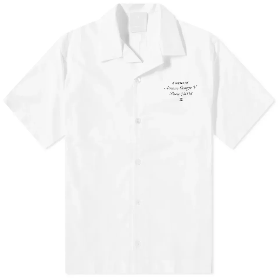Embroidered College Logo Hawaiian Shirt