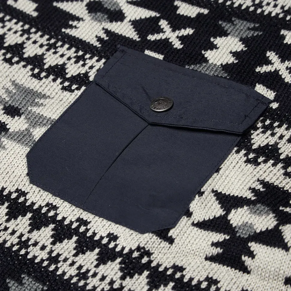 Design Jacquard Knit Crew Sweater
