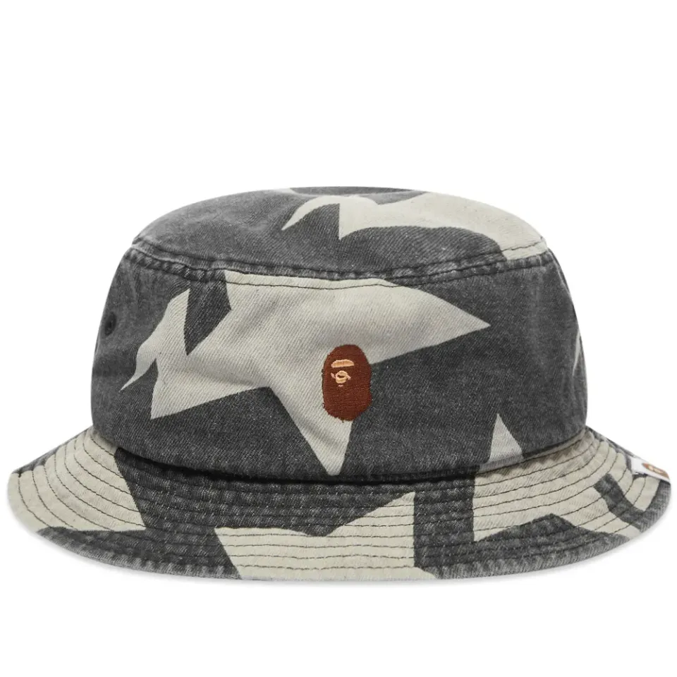 STA Pattern Denim Bucket Hat