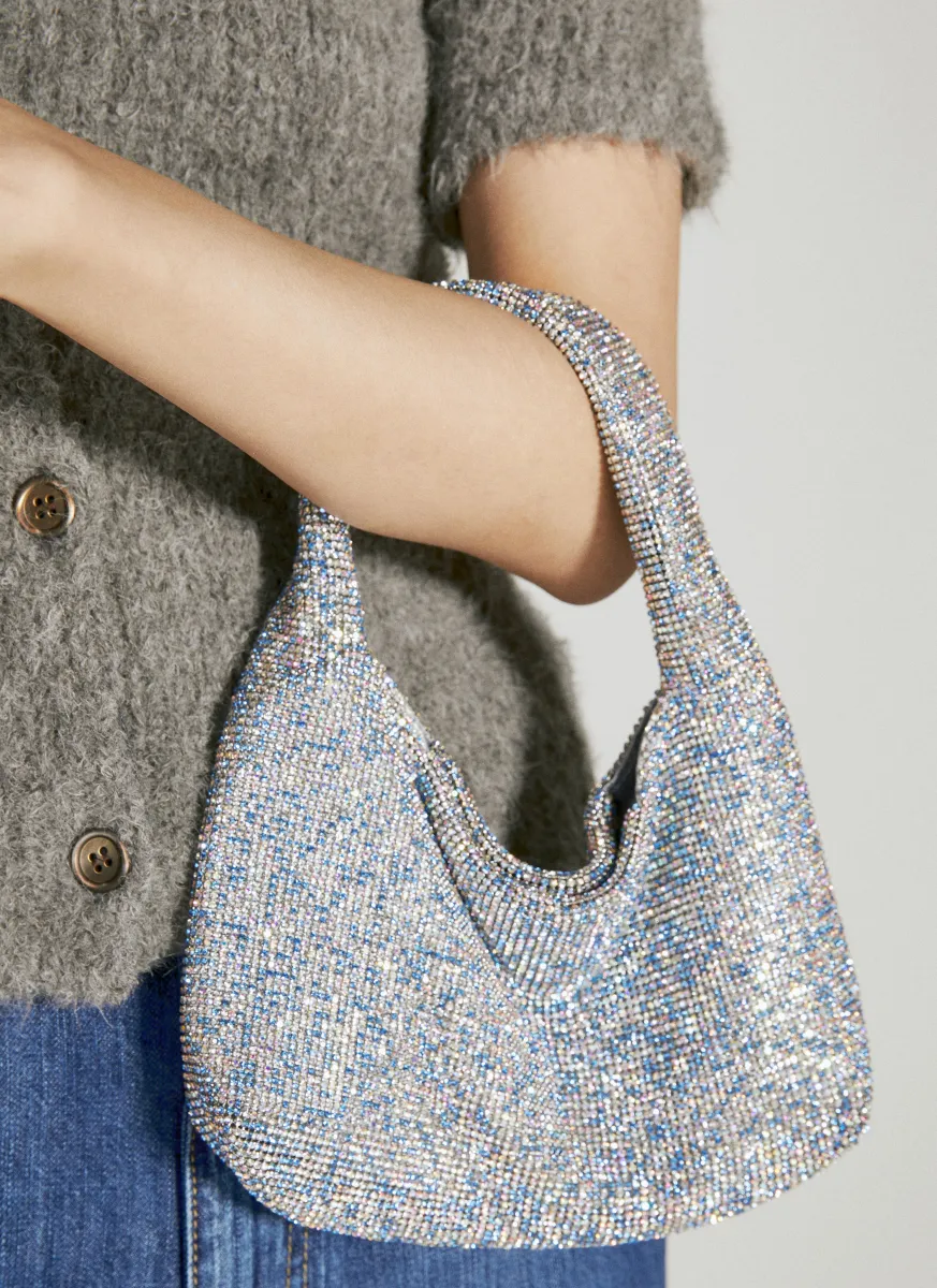 Mini Crystal Mesh Armpit Bag
