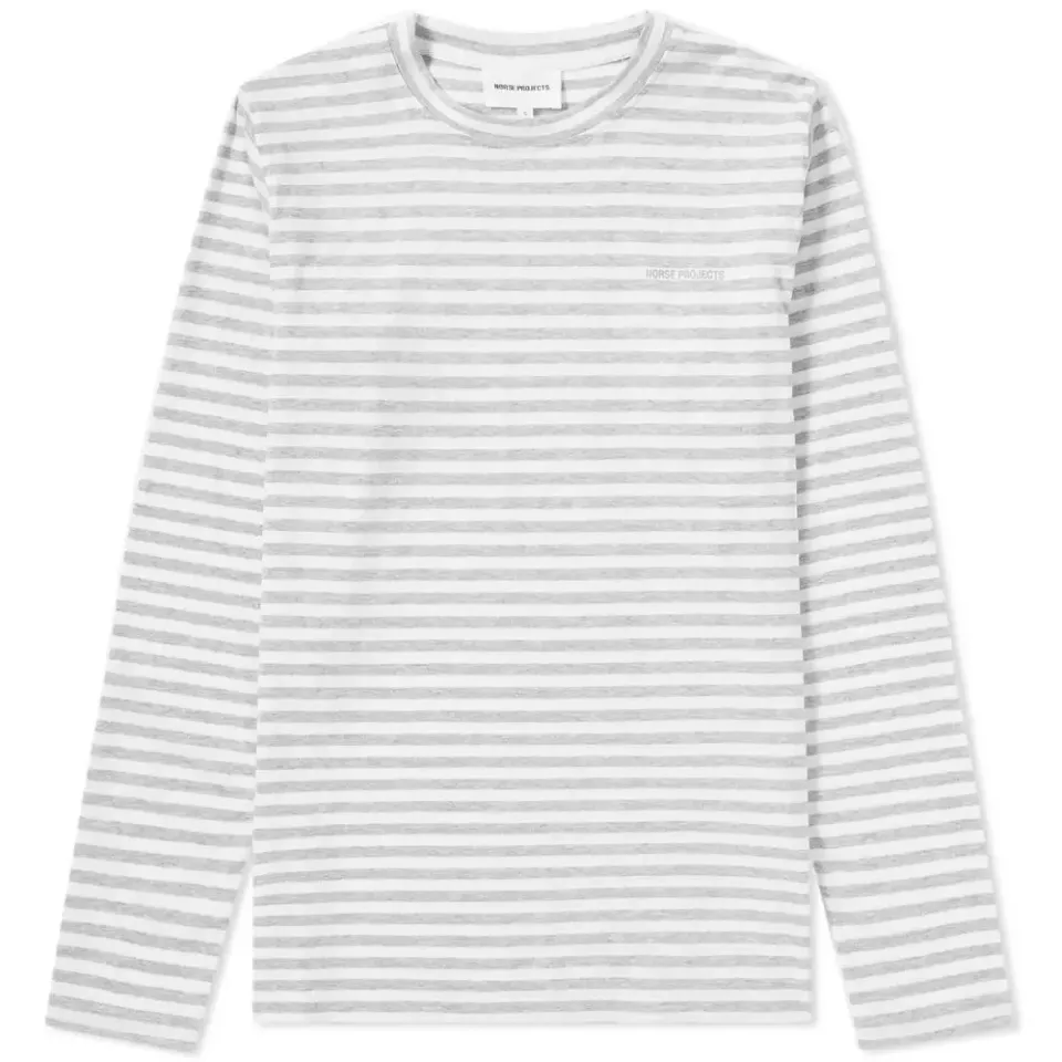 Long Sleeve James Logo Stripe Tee