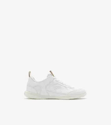 Leather Matrix Sneakers in Optic white