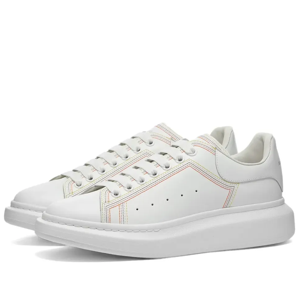 Contrast Stitch Wedge Sole Sneaker