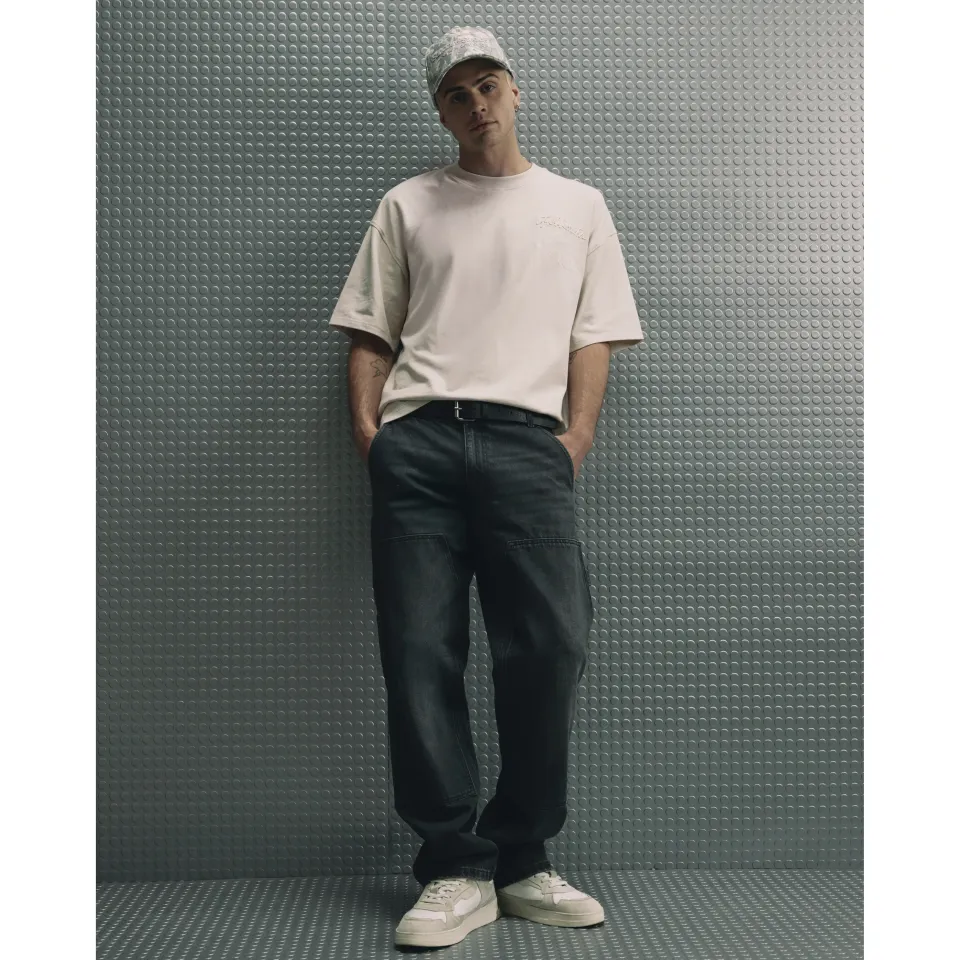 Loose Fit Washed Carpenter Jeans