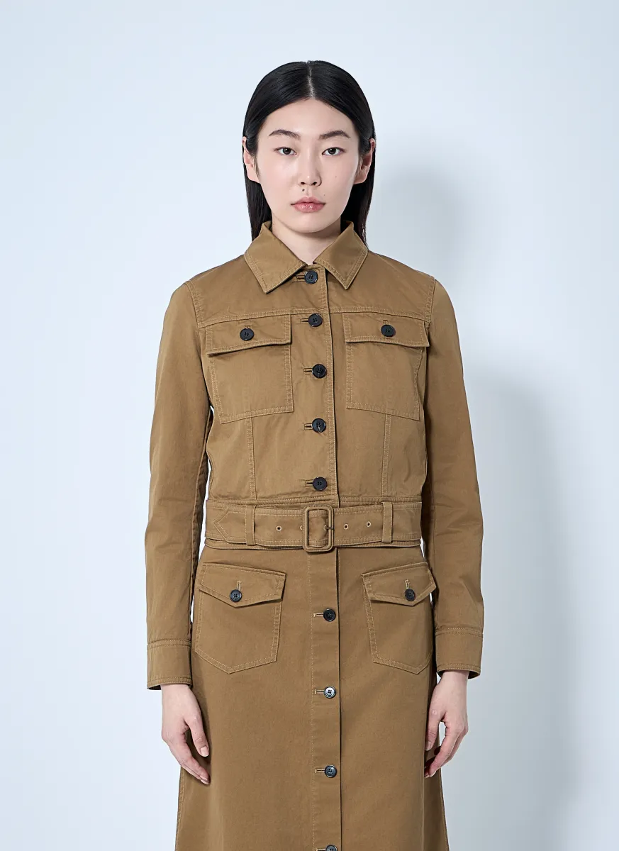 Cotton Serge Crop Jacket