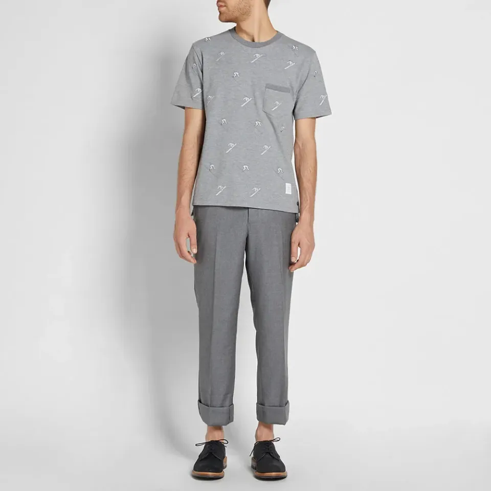 Skier Embroidery Pique Tee