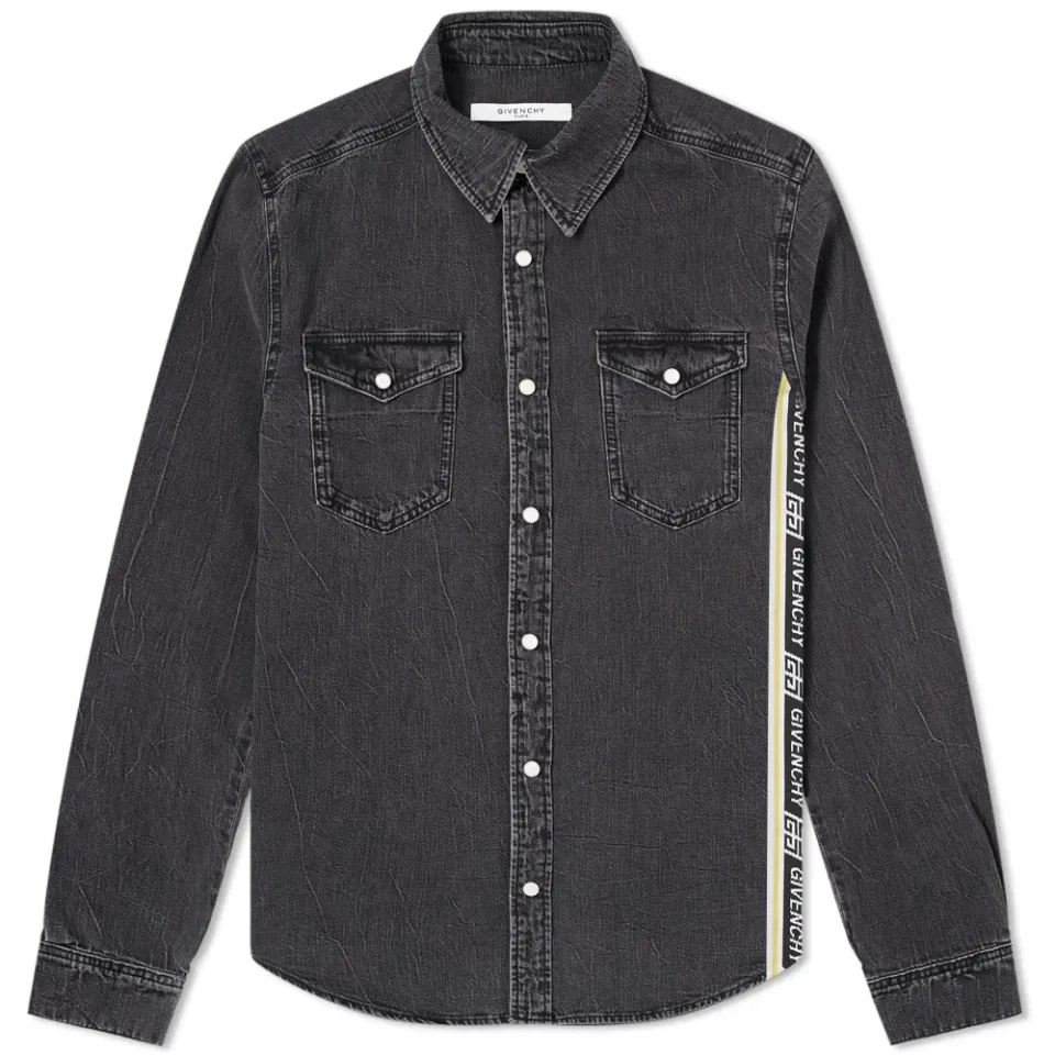 Logo Taping Denim Shirt