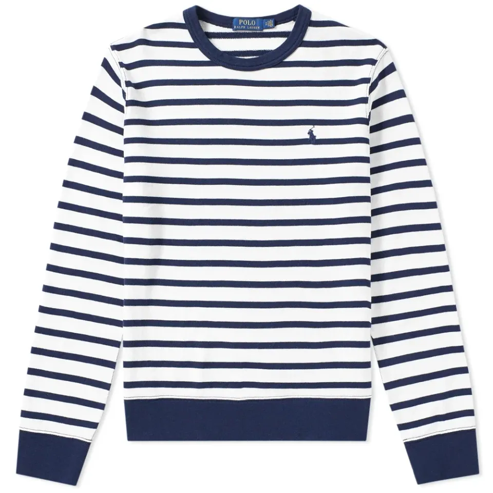 Lightweight French Terry Stripe Crew