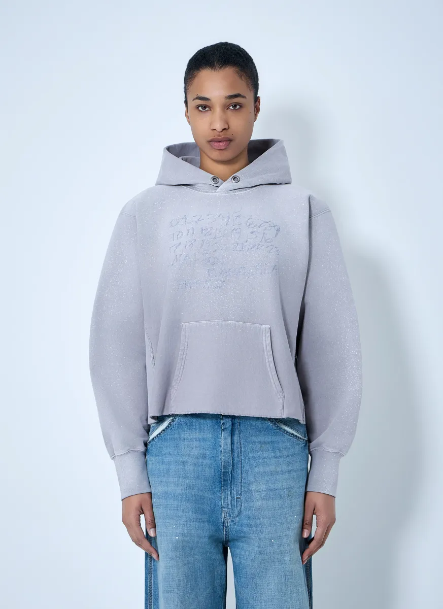 Hooded Sweatshirt with Ribbed Details