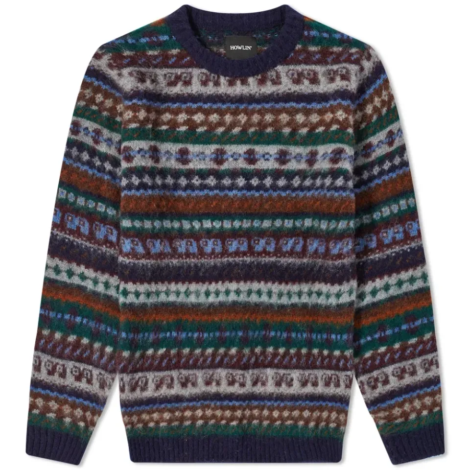 Howlin' Revenge Of The Wool Fair Isle Crew Knit