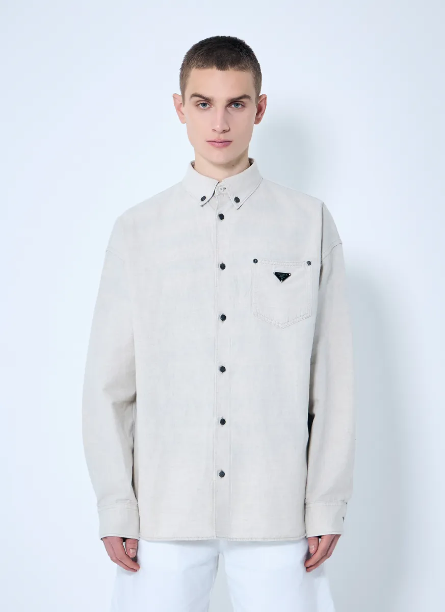 Cotton-And-Linen-Blend Shirt