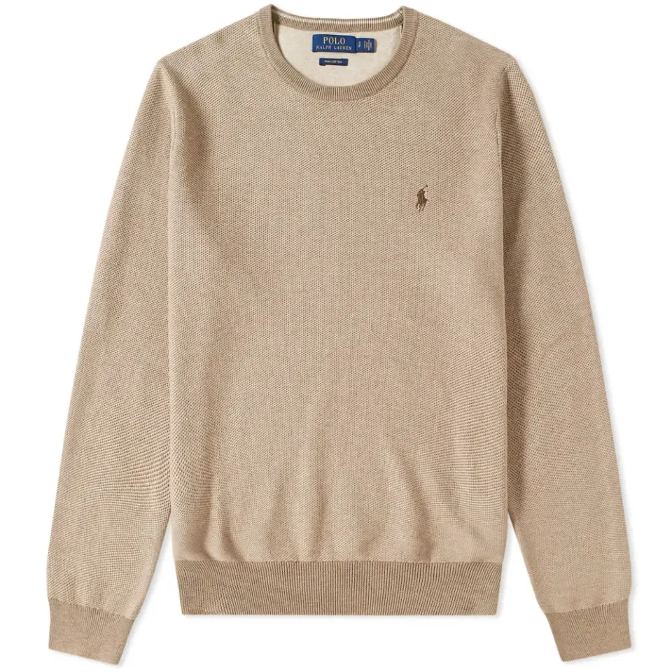 Textured Cotton Crew Knit