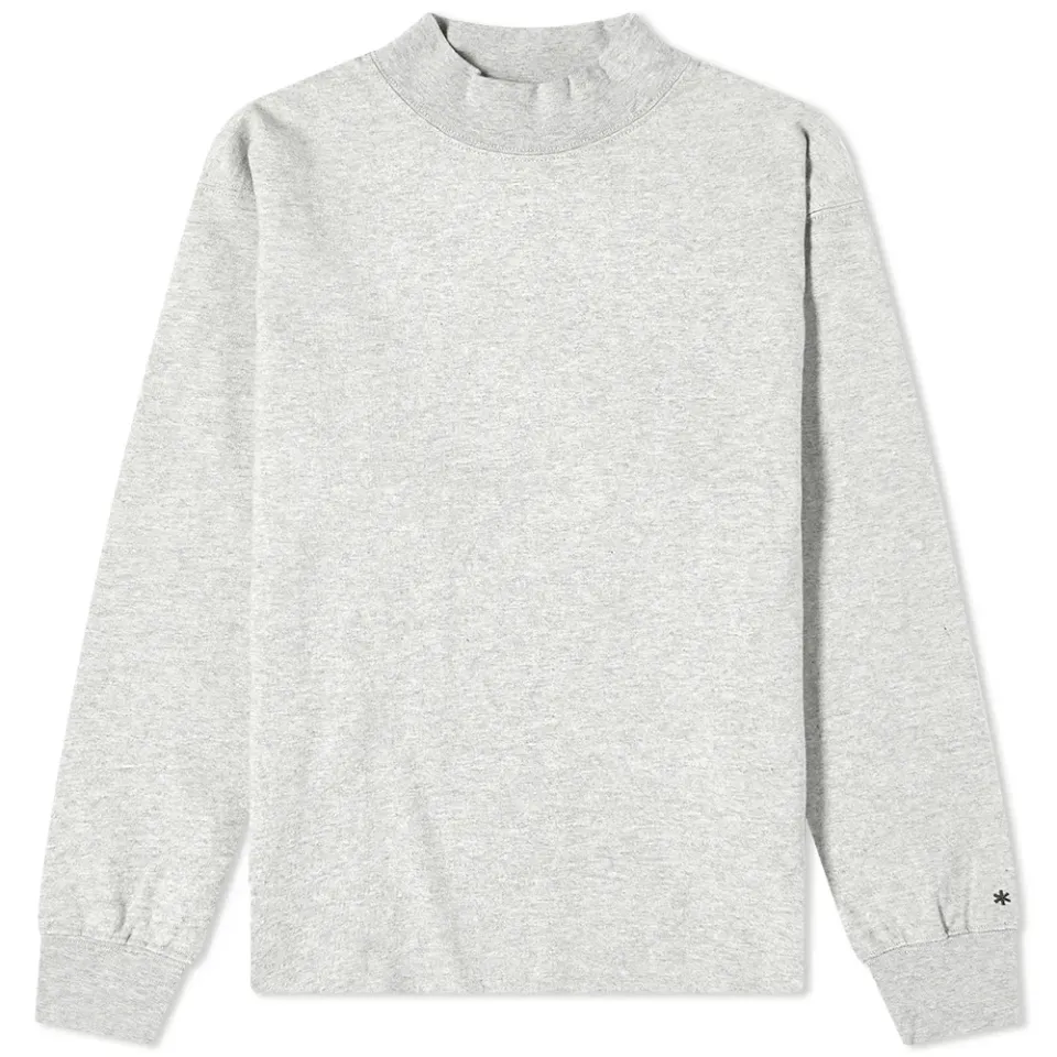 Recycled Cotton Long Sleeve Heavy Mock T-Shirt