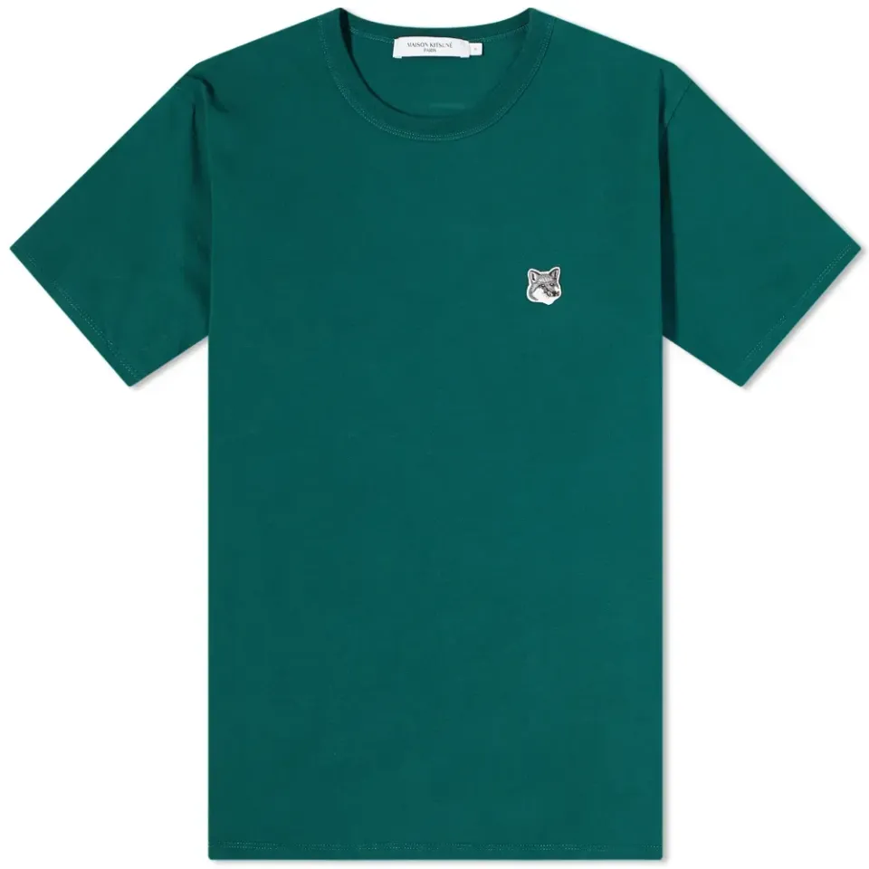 Maison Kitsuné Grey Fox Head Patch Classic T-Shirt