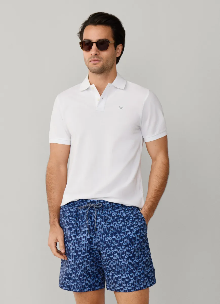 Palm Print Swim Trunk