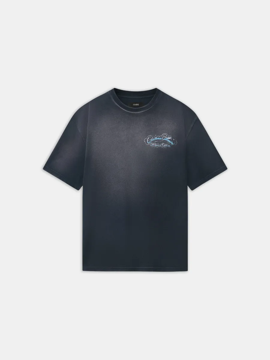 CRYSTAL CHATEAU SCRIPT OVERSIZED TEE - Black