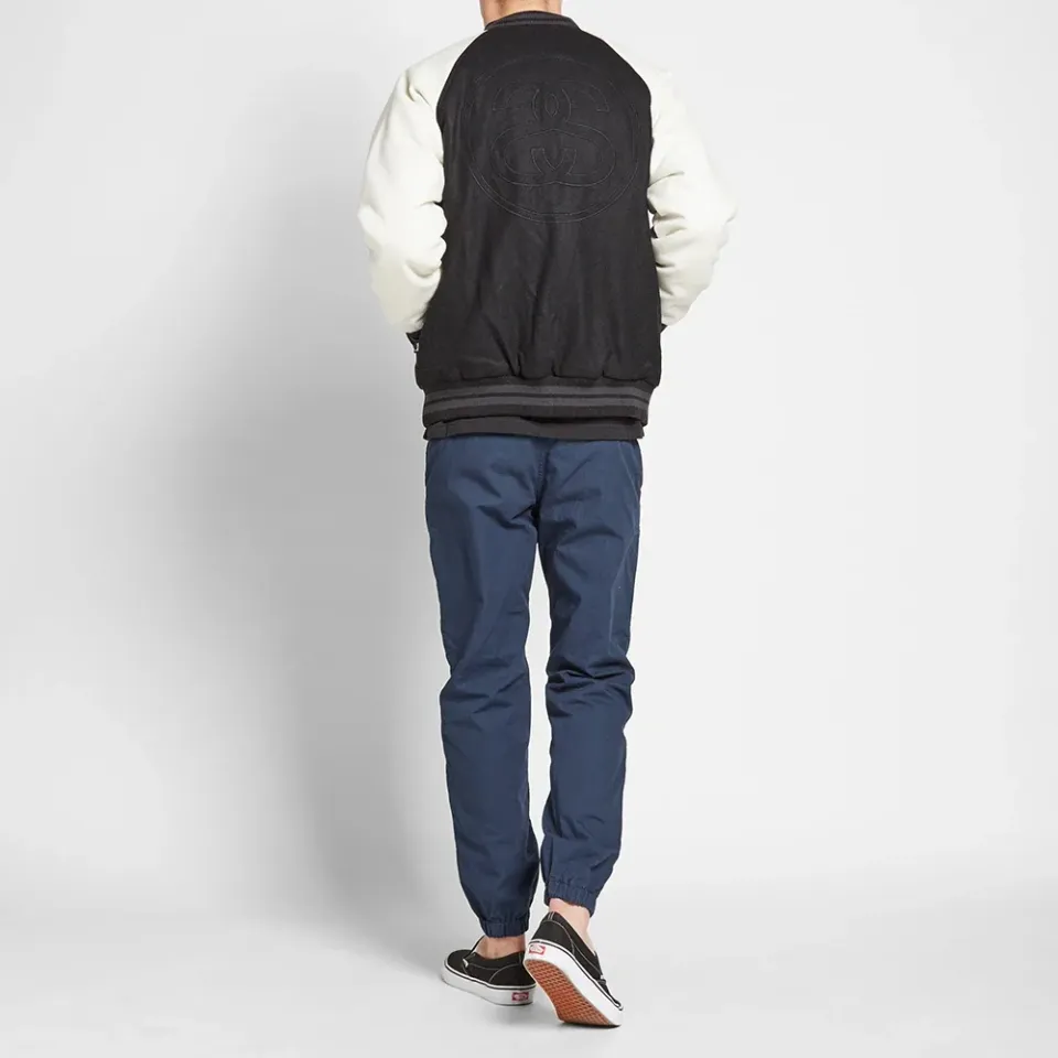 Two Tone Wool Varsity Jacket
