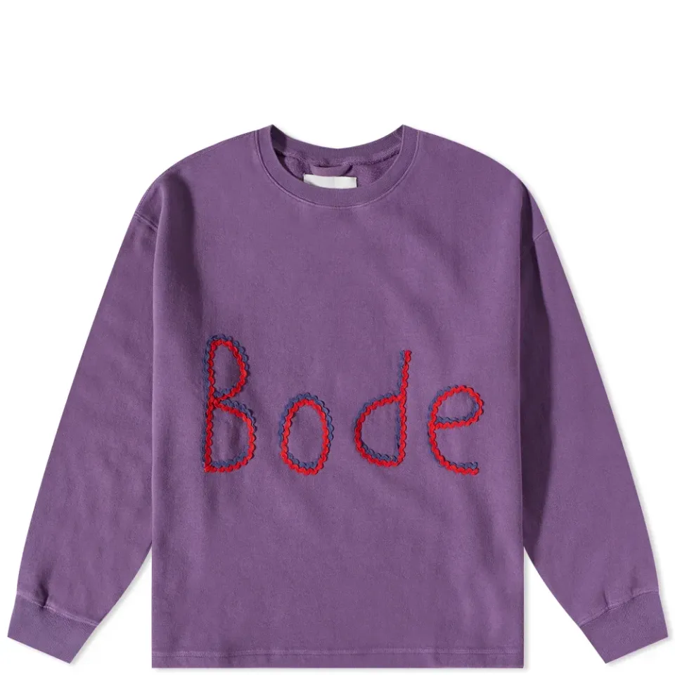 Rickrack Embroidered Logo Crew Sweat