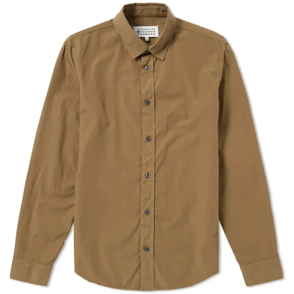 10 Garment Dyed Slim Fit Poplin Shirt