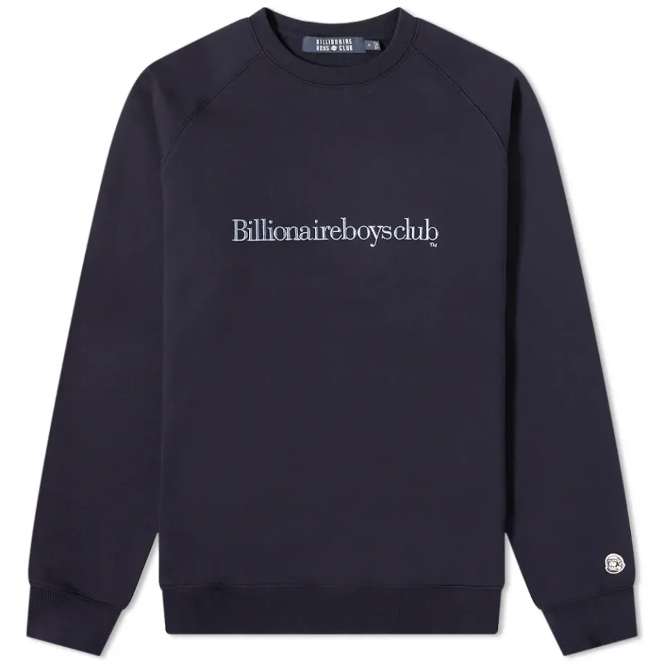 Embroidered Serif Logo Crewneck