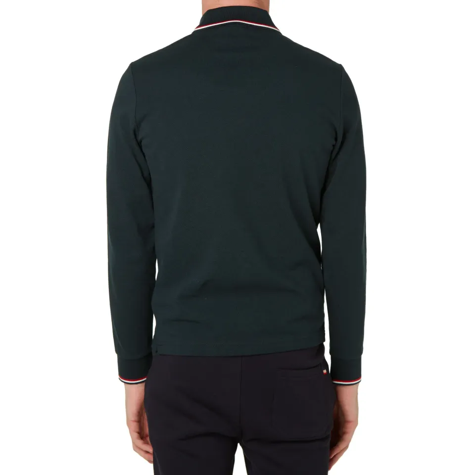 Long Sleeve Slim Fit Pique Polo