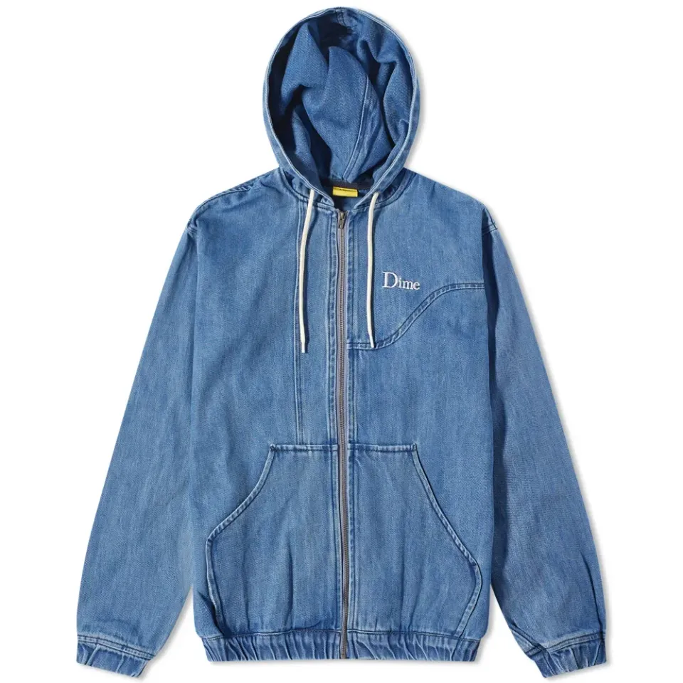 Hooded Denim Bomber Jacket