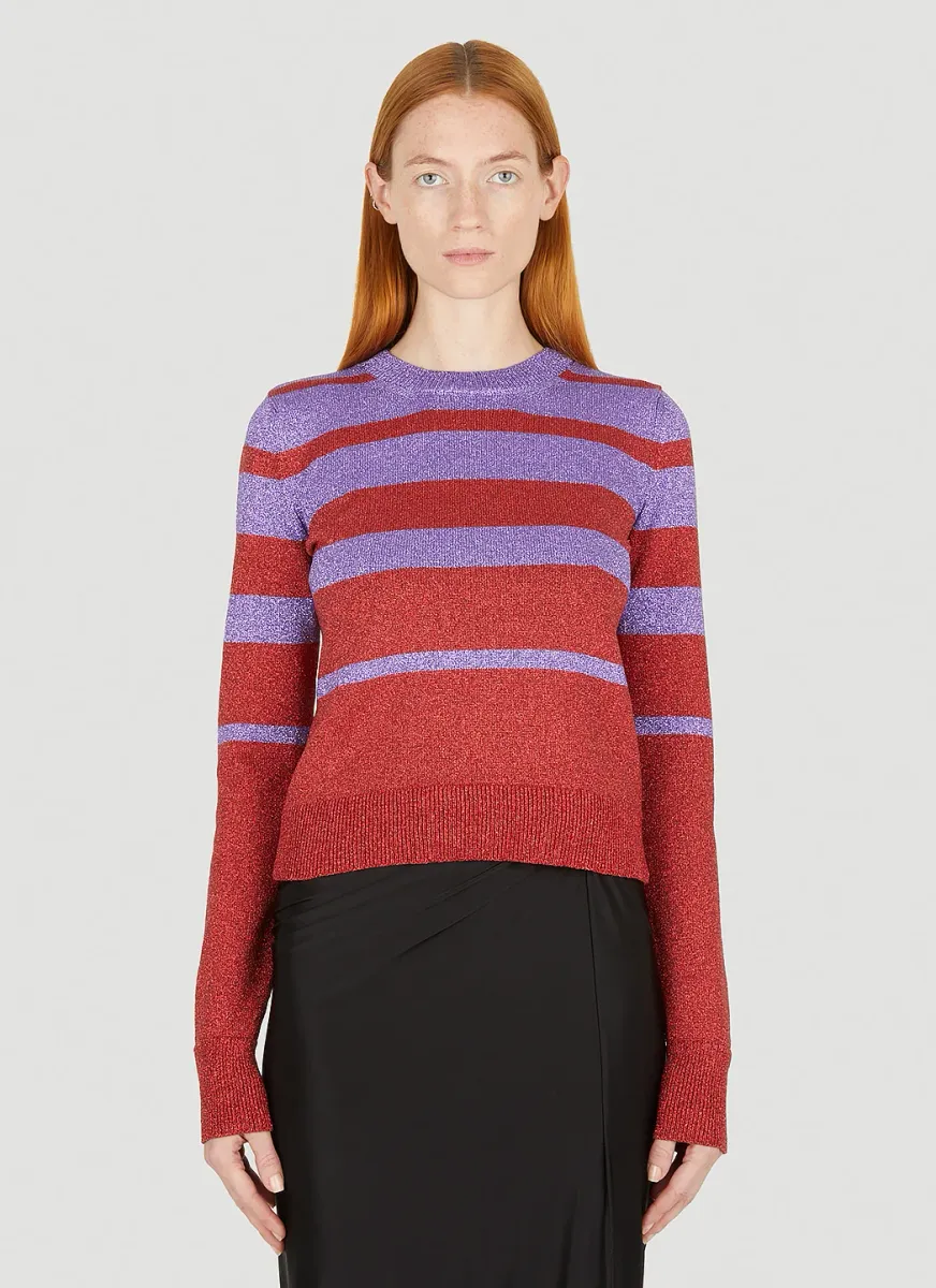 Metallic Striped Sweater