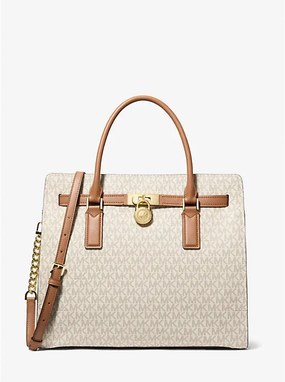 Hamilton Moderne Large Signature Logo Satchel