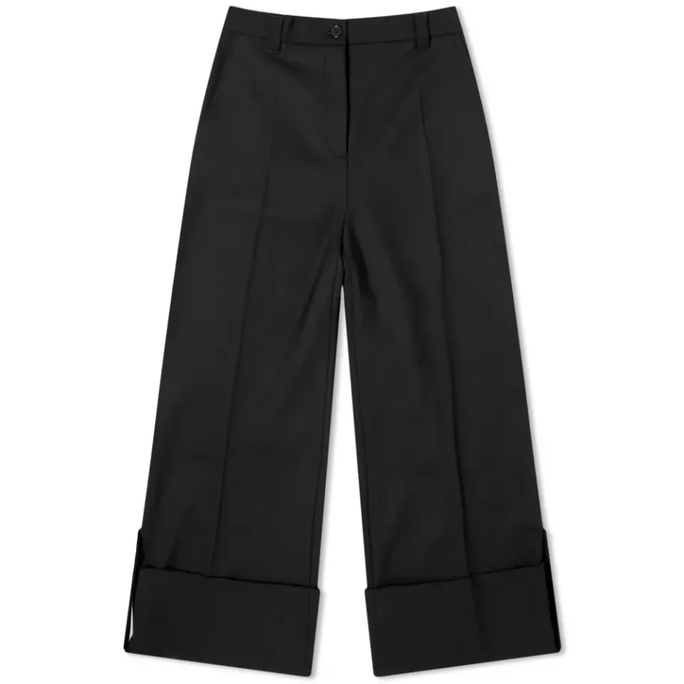 Cropped Wide Leg Trousers