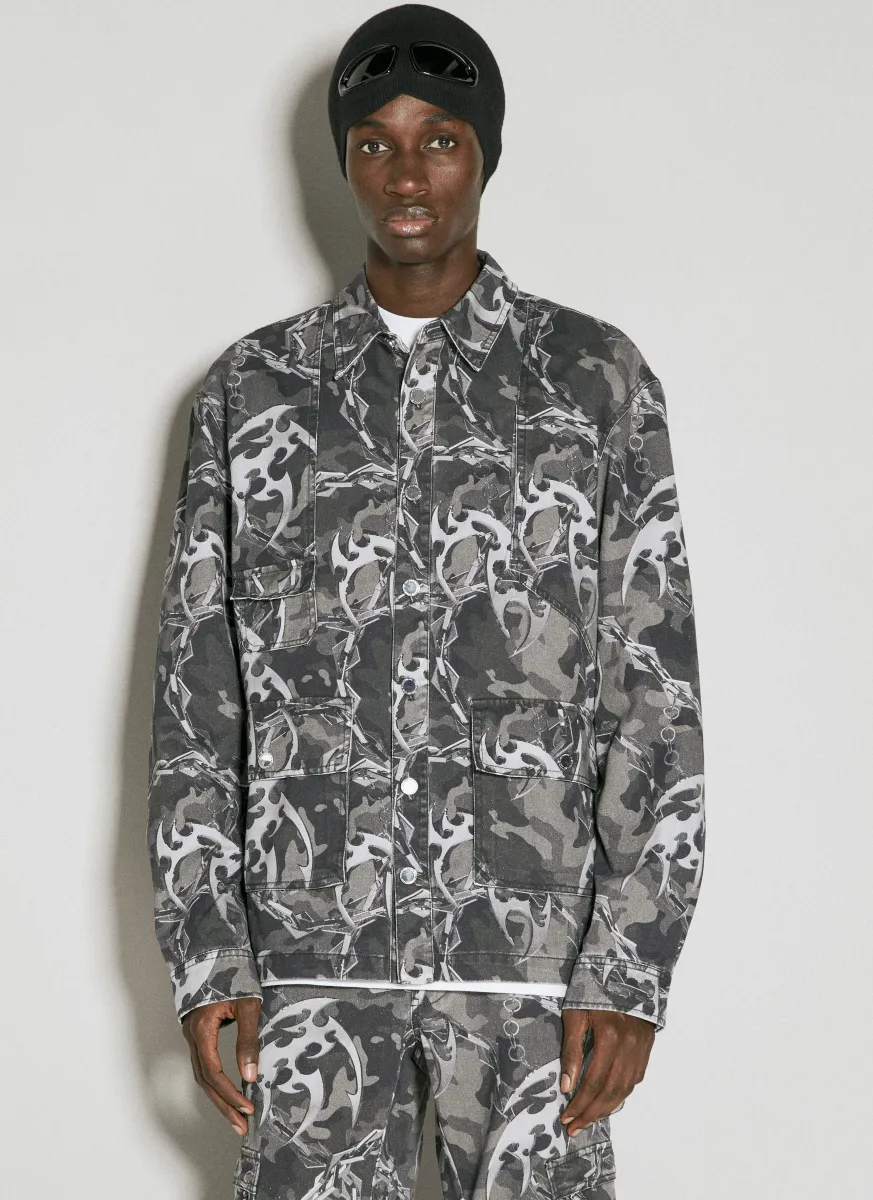 Camo Printed Utility Shirt