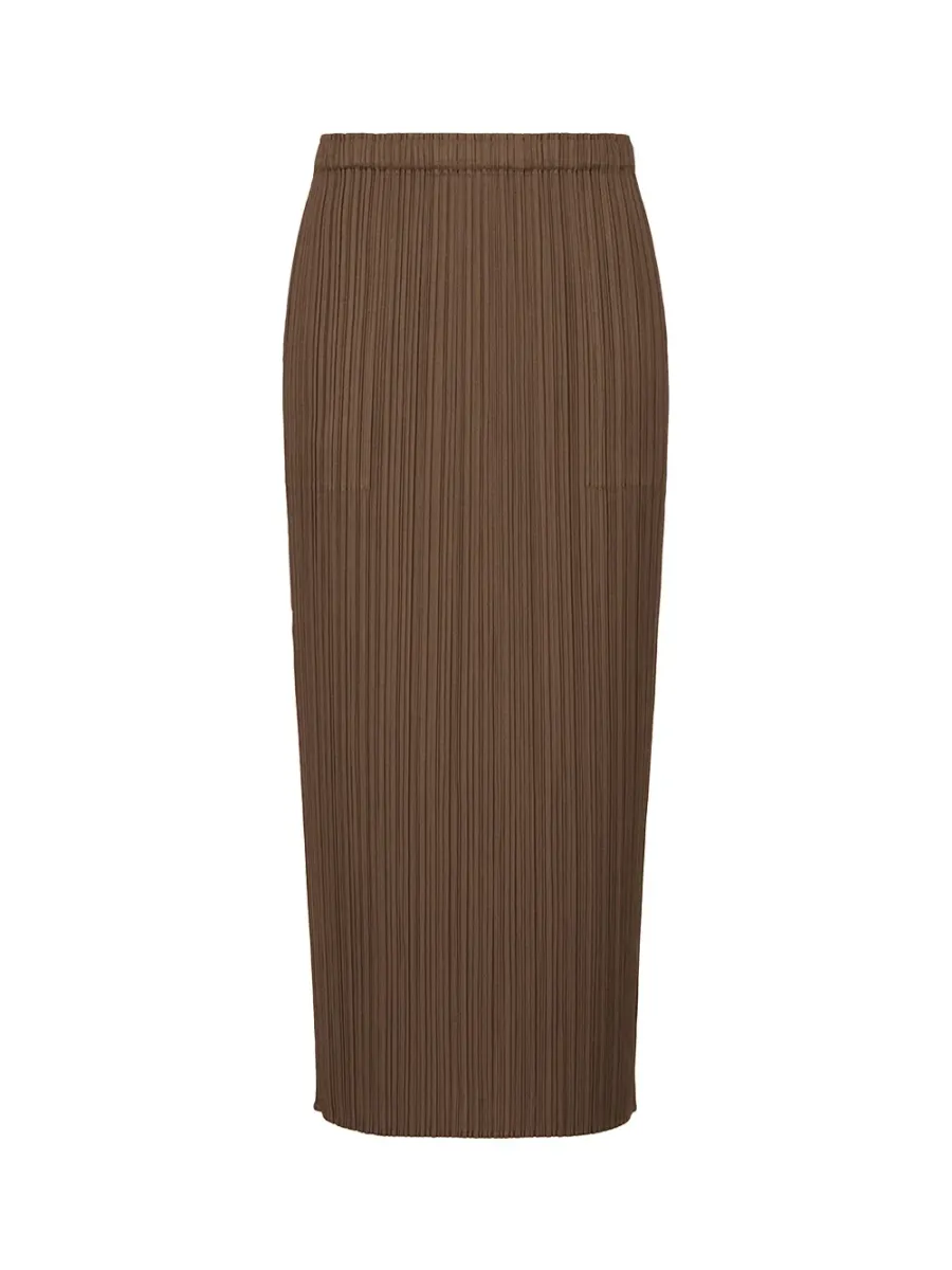 Pleats Please Basics Skirt Brown