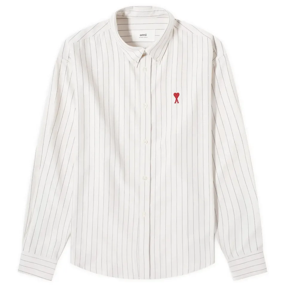 Boxy Fit Heart Stripe Shirt