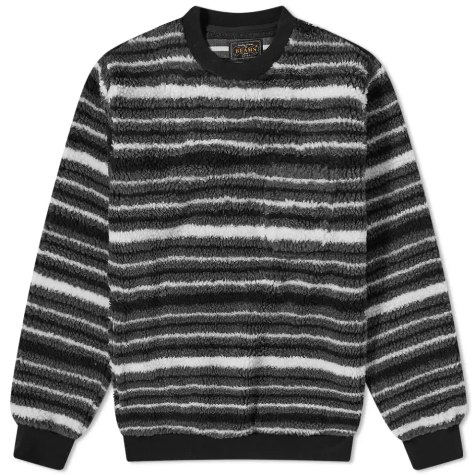Stripe Fleece Crew Sweat