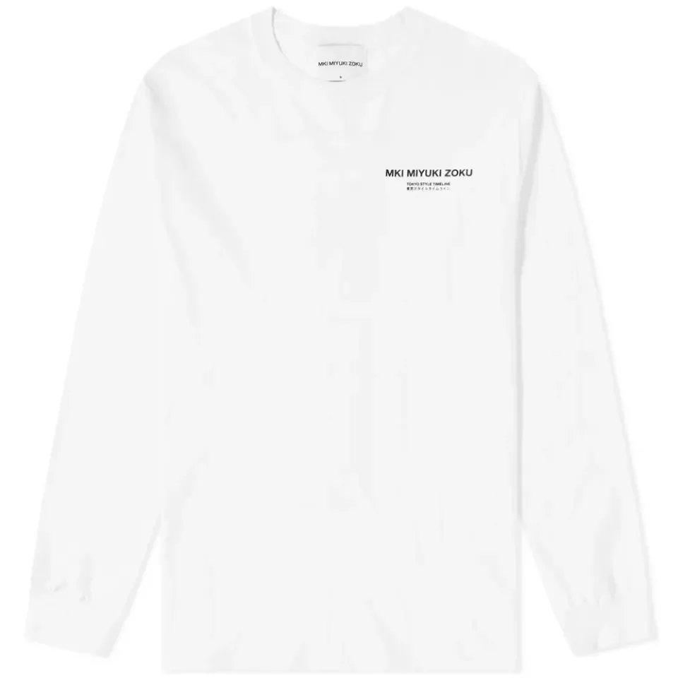 Long Sleeve List Print Tee