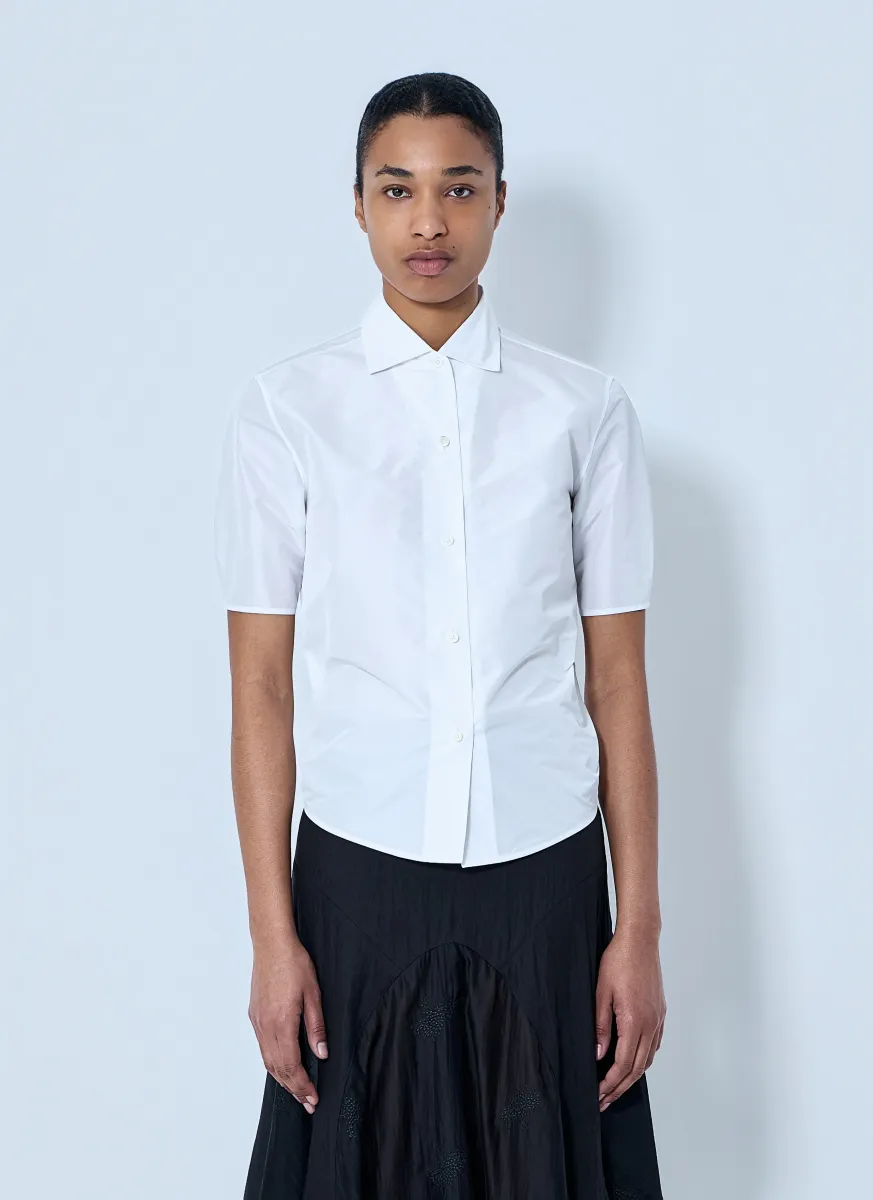 Short Sleeve Cotton Poplin Shirt