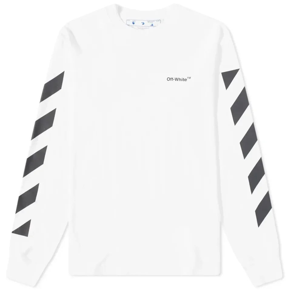 Diagonal Helvetica Long Sleeve Tee