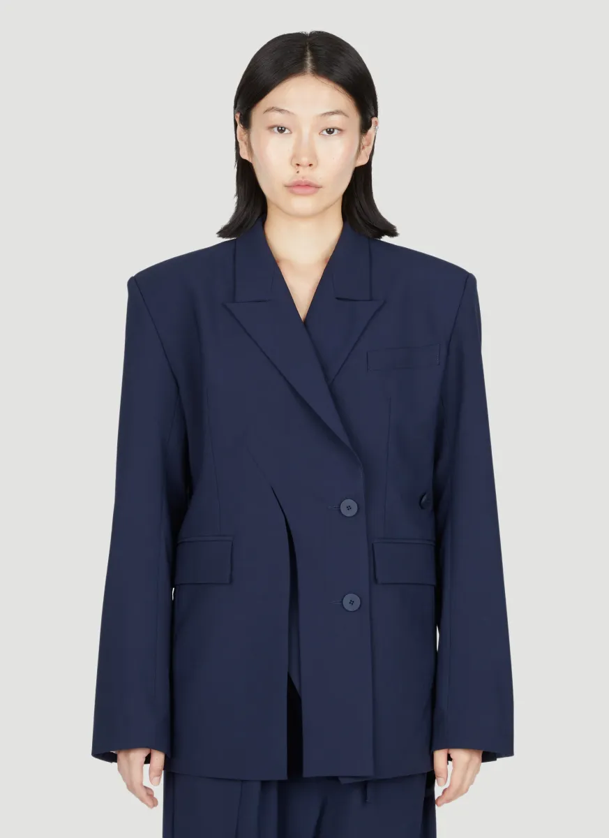 Signature Split Double-Breasted Blazer