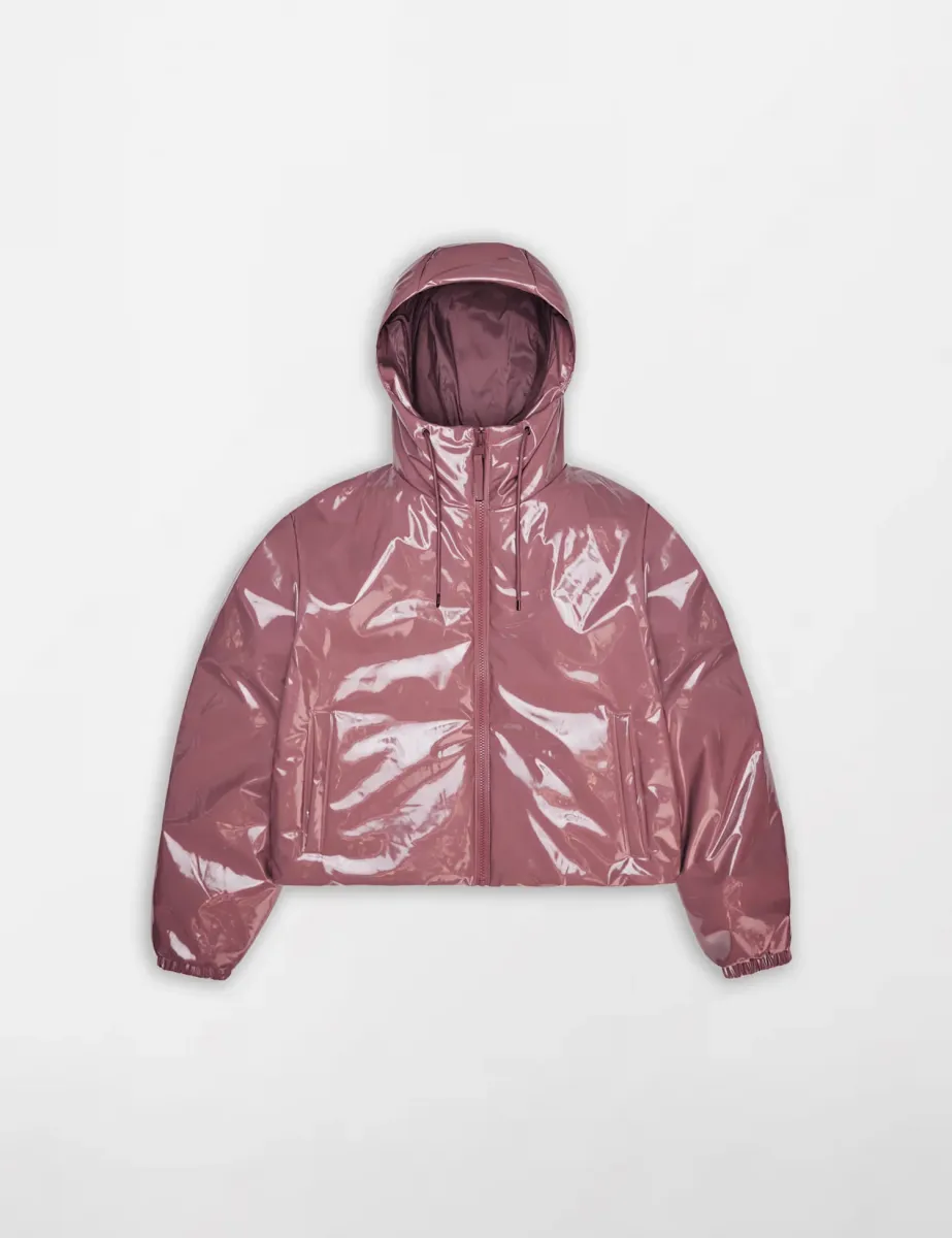 Lohja Waterproof Cropped Rain Jacket Dark Pink