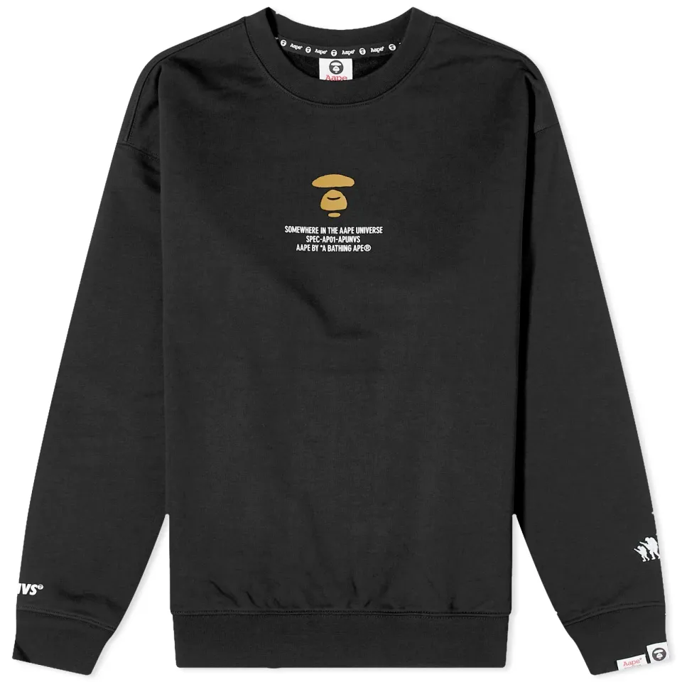 AAPE Basic Army Tape Crew Sweat