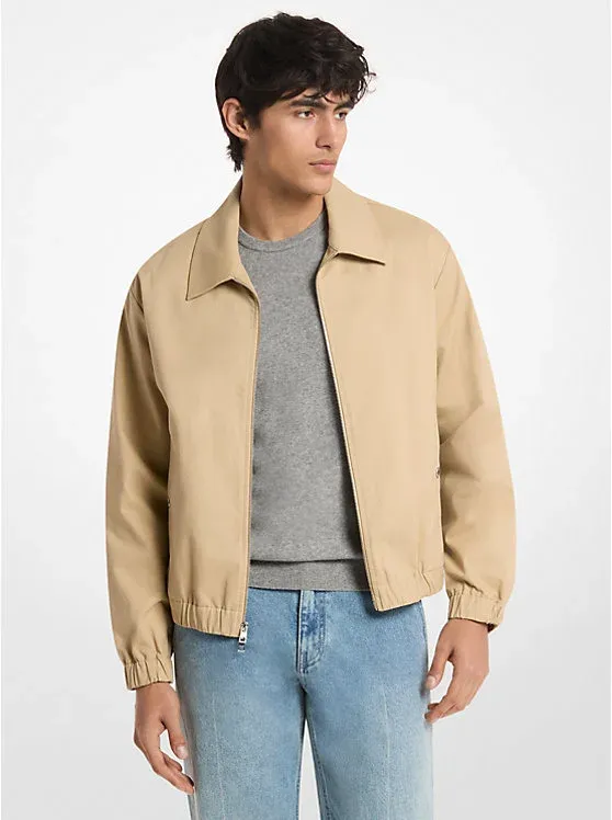 Cotton Blend Blouson Jacket