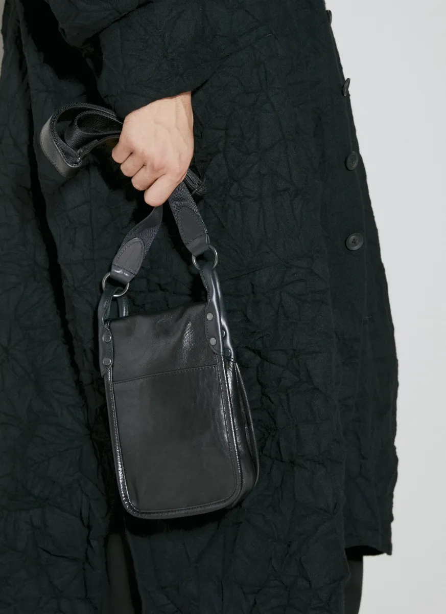 Drum Leather Flap Mini Shoulder Bag