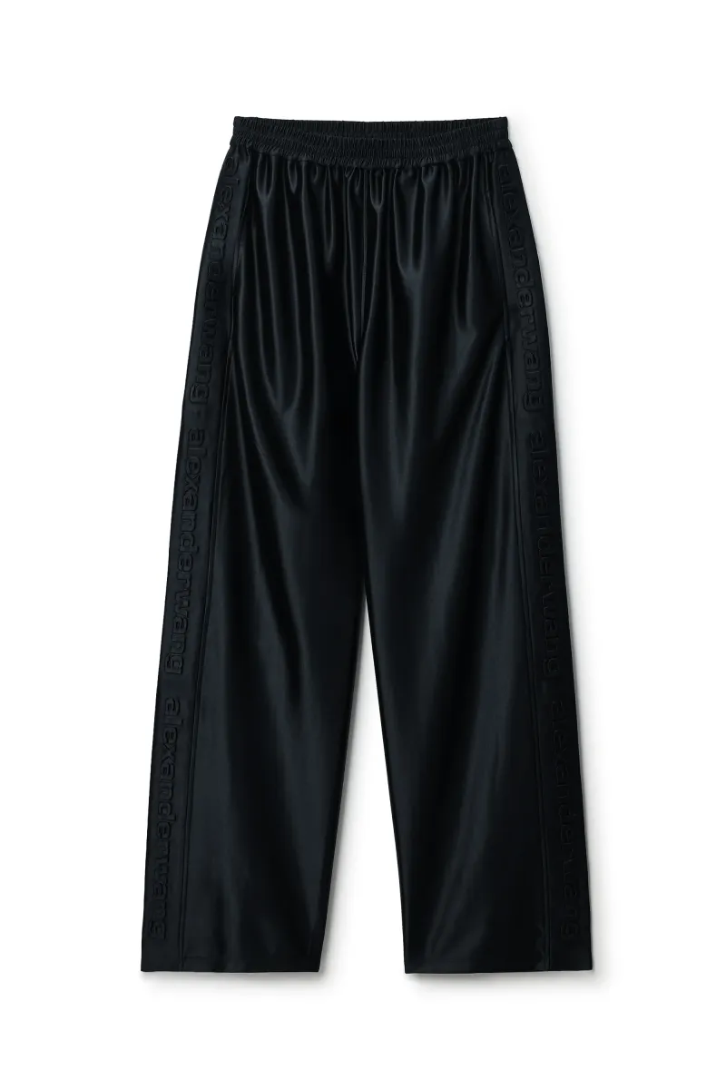 EMBOSS LOGO PANEL MID-RISE TRACK PANT