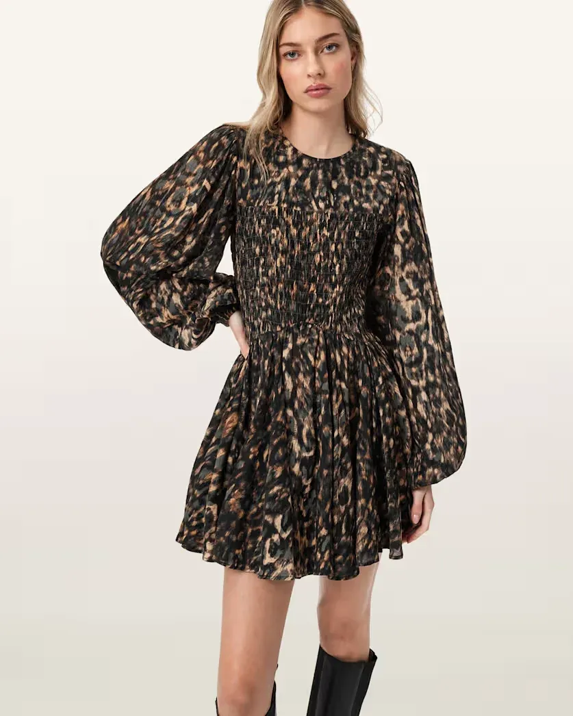 Chia Smocked Mini Dress
