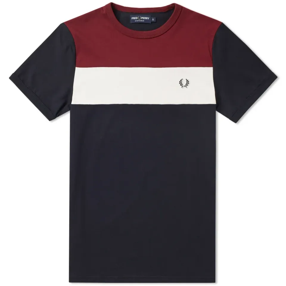 Fred Perry Colour Block Panel Tee