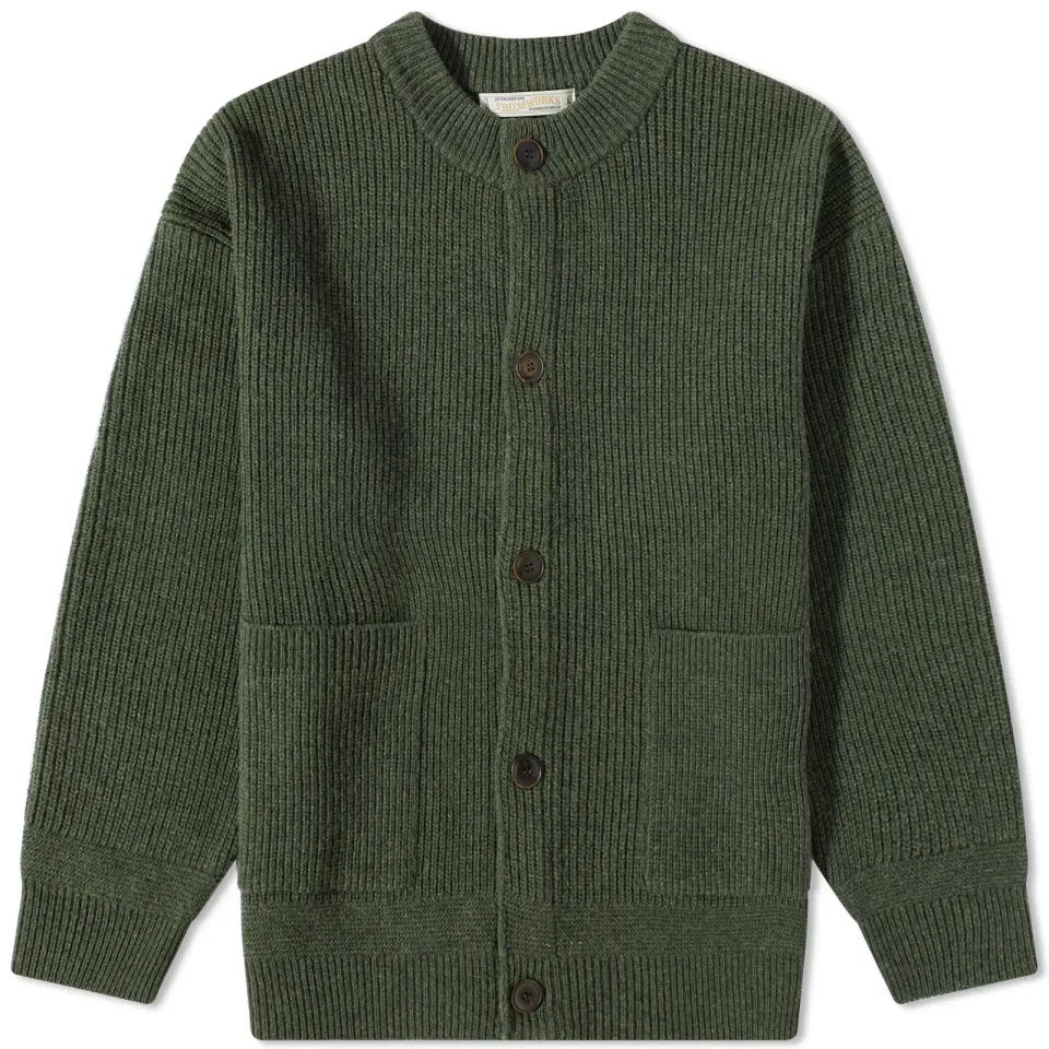 Heavy Wool Round Cardigan