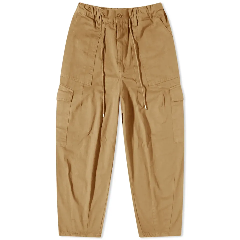 Twill Cargo Balloon Pants