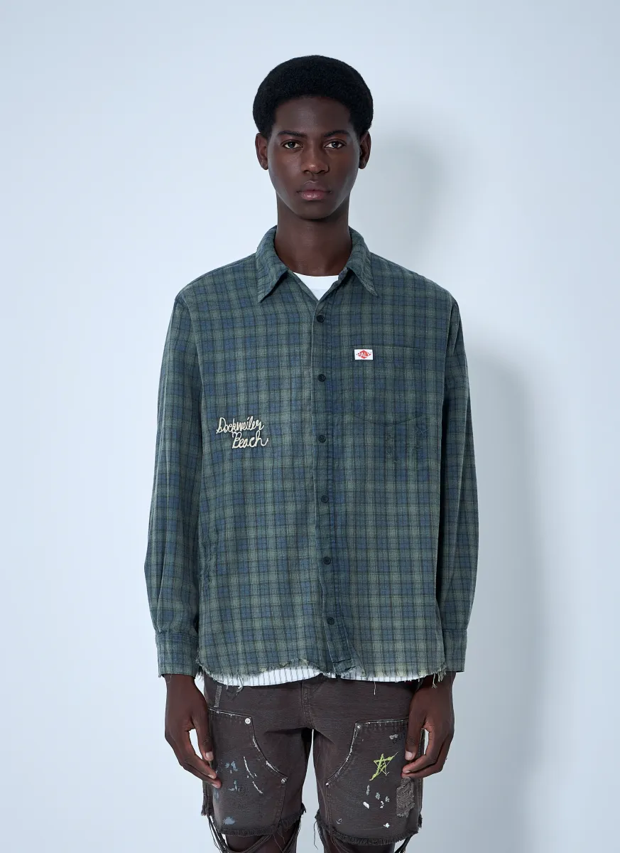 Distressed Flannel Shirt